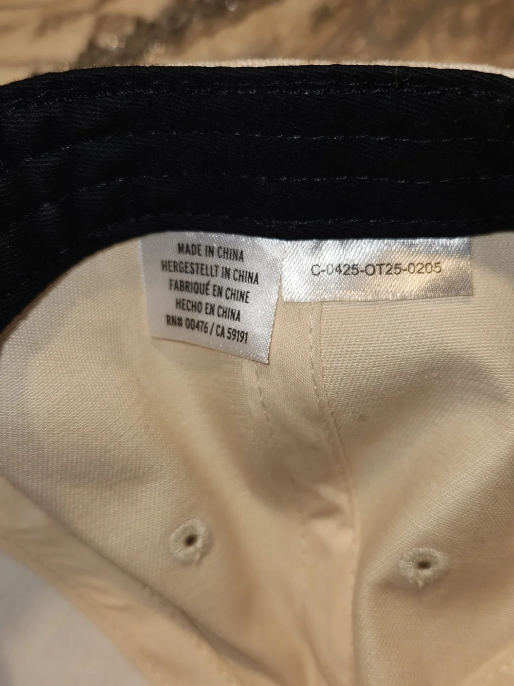 Vintage Cream and Green 'Drive Chip & Putt' Golf Cap